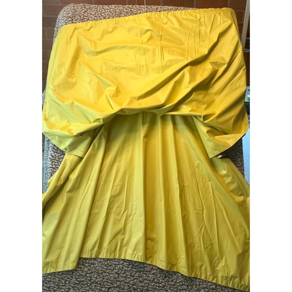 PVC Rain Poncho Navy Yellow Waterproof Hood Reliable OSFA - Picture 6 of 8